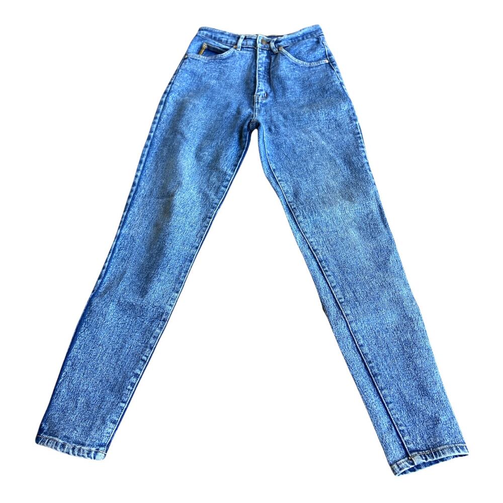 VINTAGE Daily Womens Juniors Jeans Sz 7/8 0‎ 2 3 4 Acid Washed High Rise 90s